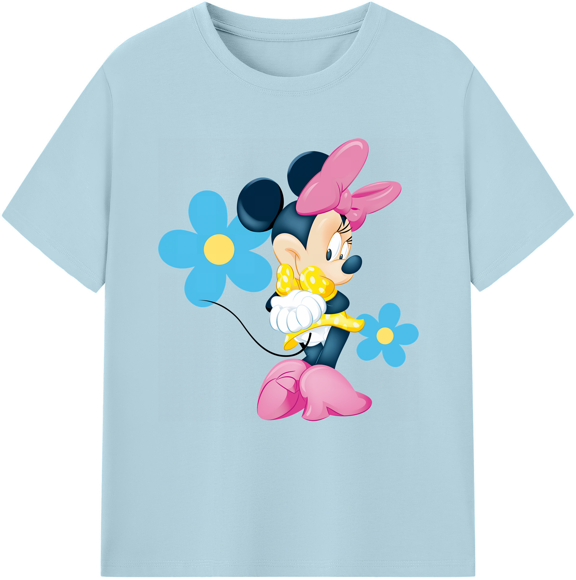 （画像用） ミッキーマウス Mickey Mouse 綿100％半袖Tシャツ（フロントプリント）